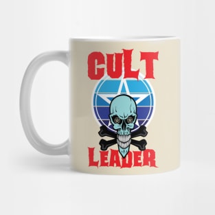 Cult leader in front of pentagram Mug